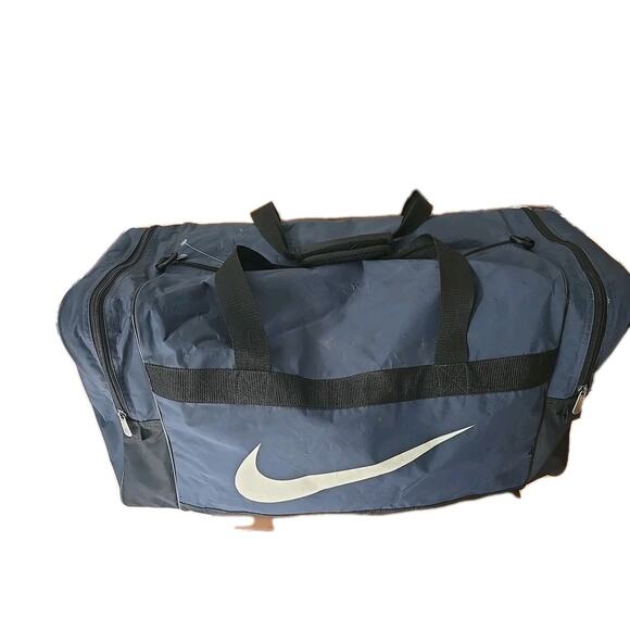 Vintage Nike Navy Blue Swoosh Athleisure Athletic Gym Travel Men's Duffle Bag - Picture 1 of 7